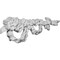 Ekena Millwork 7 3/4"W x 3"H x 7/8"P Floral Ribbon Onlay, Right ONL03X07X01FL-R - alternate 1